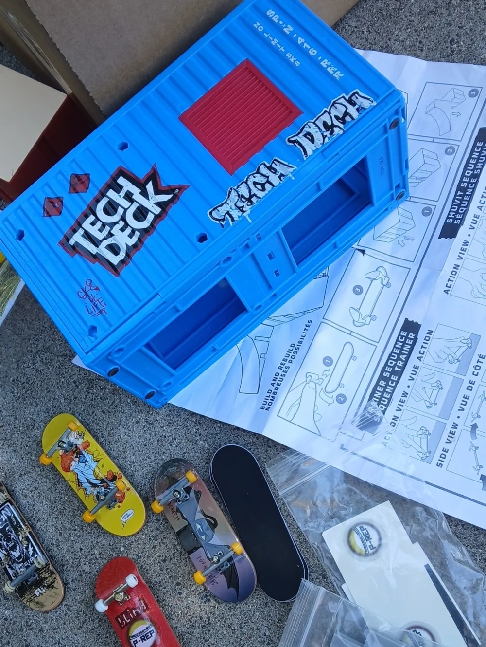 Tech Deck finger skateboard lot, includes multiple miniature boards